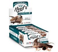 GAUFRETTES NEED’S CHOCOLAT PROTÉINÉES - Collation Sport - 15g de Protéines par Portion - Riche en BCAA - Avant ou Après Entraînement - Display 12x58g - Saveur Chocolat - Eric Favre