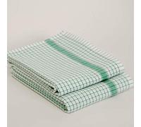 Gaufrex- Torchon Coton 50/80 Rayé Vert Lot de 6