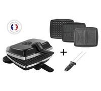 Lagrange Gaufrier multifonction Super 2 – Fonte – 3 plaques – 1000 W – Noir