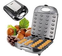 Gaufrier 1400W, Machine à Cuire les Noix, Cuisson 24 moitiés en Même Temps, Revêtement Antiadhésif, Gaufrier pour Gaufres de Noix