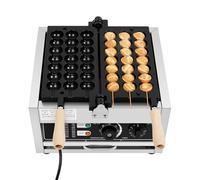 Gaufrier 1500 W Machine à gaufres commerciale Température réglable 50-300 °C Moule à pâtisserie rotatif à 180° en acier inoxydable pour gaufres, muffins