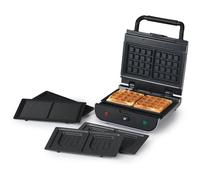 Gaufrier 3 en 1 - JOZSI - Plaques interchangeables - Gaufres, croque-monsieur, gaufrettes - Rangement vertical