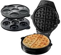 Gaufrier 3 en 1 RUSSELL HOBBS - 24620-56 - 3 plaques interchangeables - Donuts et Cupcake - 900W