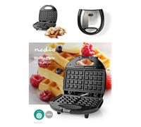 Gaufrier 750 W Noir / Argent appareil pour deux gaufres avec boîtier en acier inoxydable