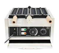 Gaufrier à Bulles 1500W, Machine Professionnelle à Gaufres aux Œufs avec Plaques Double Face Antiadhésives - Chauffage Rapide et Uniforme, Contrôle de Température et Minuterie pour Café et Boulangerie