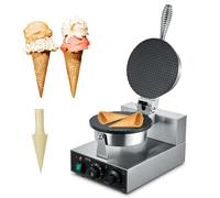 Gaufrier à Cornet de Glace Commercial 1230 W-VEVOR-Appareil à Cornet de Glace et Rouleaux d'?ufs-Boulangerie, Snack-bar