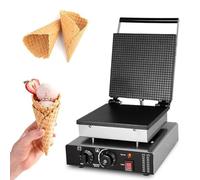 Gaufrier à Cornet de Glace Commercial Machine à cornets de glace électrique professionnelle - Moule antiadhésif en acier inoxydable pour cornets faits maison - Pour usage domestique et comme