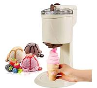 Gaufrier à Cornet de Glace Commercial Machine à crème glacée molle électrique - Machine à fruits automatique DIY 1 L pour la maison et le café, compacte et facile à utiliser