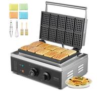 Gaufrier à cornet de glace - VEVOR - HT-10 - 1550 W - 10 cornets - Inox