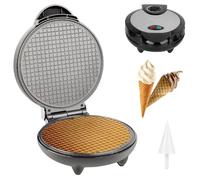 Gaufrier à crème glacée, fabricant de cônes de gaufres électriques, 1200 W, contrôle de la température, revêtement antiadhésif, chauffage double face, adapté aux cuisines domestiques, aux restaurants
