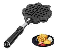Gaufrier à grille fait maison en fonte, motif de gâteau gaufré, plaque de cuisson antiadhésive portable, cuisinière à gaz, lave-vaisselle, sécurité petit déjeuner, accessoires de