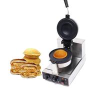 Gaufrier à Hamburger Commercial, gaufrier à Hamburger 1300 W, Presse à Sandwich pour Usage Domestique et Commercial, Moule à Hamburger, Machine à Hamburger à la crème glacée antiadhésive,A