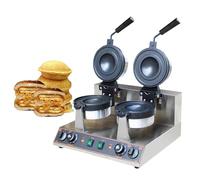 Gaufrier à Hamburger Commercial, gaufrier à Hamburger 1300 W, Presse à Sandwich pour Usage Domestique et Commercial, Moule à Hamburger, Machine à Hamburger à la crème glacée antiadhésive,B