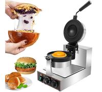 Gaufrier à hamburger, gaufrier à glace, presse à hamburgers professionnelle, presse à panini électrique antiadhésive, pour restaurant, cuisine familiale, boulangeries et snack-bars SingleHead