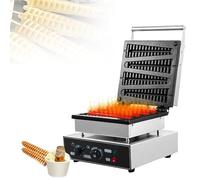 Gaufrier à tiges de blé, plaque antiadhésive électrique professionnelle, 4 gaufres à la fois, idéal for les pâtisseries et les stands de rue.