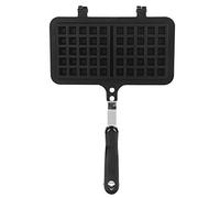 Gaufrier antiadhésif à double tête, moule robuste en alliage d'aluminium pour cuisinières à gaz, chauffage uniforme, démoulage facile pour des gaufres moelleuses, cuisines à