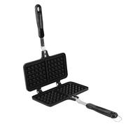 Gaufrier antiadhésif pour cuisinière, poêle en aluminium portable, double face, plaque de cuisson belge, machine de fabrication de gaufres, cuisine à domicile, grille-pain pour