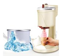 Gaufrier Appareil à Cornets de Glace Professionnel Machine à crème glacée molle automatique électrique, yaourt glacé et sorbet sains à faire soi-même pour la cuisine à domicile, opération fa