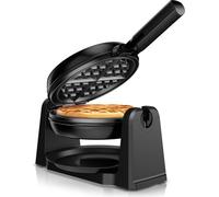 Gaufrier Arendo, gaufrier automatique pour gaufre classique de 17cm Ø, brunissage automatique, 1000 W, gaufrier rotatif, rotatif, antiadhésif, égouttoir