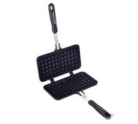 Gaufrier belge anti-adhésif pour cuisinière à gaz, pour des créations rapides de petit déjeuner (gaufres à deux têtes)