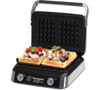 Gaufrier Belge - Gaufrier Double Avec Écran Lcd - 2400W Pour Gaufres Au Beurre Et Gaufres Au Chocolat - 5 Programmes 7 Nive[PE662]