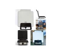 Gaufrier - Blanc - 1200W - Revêtement anti-adhésif - Poignée isolante - Thermostat ajustable