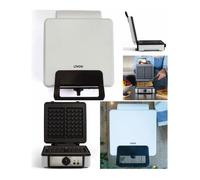 GAUFRIER ELECTRIQUE Blanc 1200W Reve?tement anti-adhe?sif Te?moin de chauffe Poignée isolante