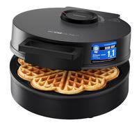 Clatronic Gaufrier WA 3832 – en forme de cœur, 1200 W, antiadhésif, régulateur continu, noir