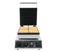 Gaufrier commercial CHFUNE, gaufrier belge, 1750 W, 4 éléments chauffants, température et temps réglables 0-5 min/50-300 °C, revêtement antiadhésif