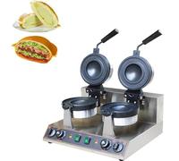 Gaufrier Commercial Pour Burger,Machine À Gaufres Électrique En Acier Inoxydable,Machine De Cuisson À Hamburger Antiadhésive Pour Boulangeries Snack-Bar,doublehead