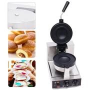 Gaufrier Commercial Pour Burger,Machine à Gaufres éLectrique En Acier Inoxydable,RéChauffeur Commercial Presse, Gaufrier, Machine à Gaufres,ContrôLe PréCis De La TempéRature(Single)