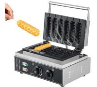 Gaufrier commercial pour chien au maïs, 1550 W, chauffage rapide, conception de minuterie, revêtement antiadhésif, adapté à un usage domestique, aux snack-bars et aux magasins de thé au lait