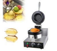 Gaufrier commercial pour hamburgers et glaces, appareil de cuisson pour hamburgers, rotatif à 180°, antiadhésif, presse à sandwichs, gaufrier électrique pour hamburgers (B)