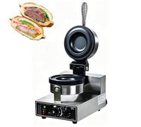 Gaufrier Commercial pour Hamburgers, Machine À Hamburgers À la Crème Glacée avec Contrôle de la Température, Température Réglable, Chauffage Double Face, Machine À Hamburgers UFO Single Head Standard
