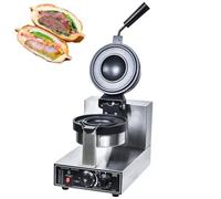 Gaufrier Commercial pour Hamburgers, Machine À Hamburgers À la Crème Glacée avec Contrôle de la Température, Température Réglable, Chauffage Double Face, Machine À Hamburgers UFO p Single Head Rotary