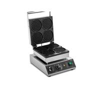 Gaufrier Commercial Pro Appareil à 4 Gaufres Rondes 1750 W Antiadhésif