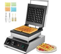 Gaufrier commercial rectangulaire - Machine à gaufres 2kW - Gaufrier double - Professional Waffle Maker - pour restaurants et cafés