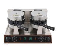 Gaufrier Commercial Rotatif, Hamburger Ufo Burger Machine, Sandwicher Presse éLectrique, Rotatif Ufo Burger Maker Machine 1300W/2600W, AntiadhéSive, Chauffage Rapide 50 à 300 ℃(Dual)