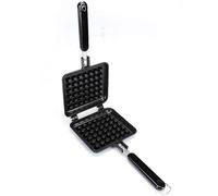 Gaufrier Compact En Alliage D'aluminium Noir Pour Crêpes, Sandwichs Au Fromage Grillé Et Plus Encore ¿ Idéal Pour Les Petites Cuisines