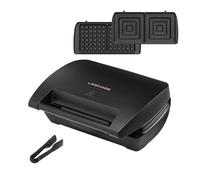 Lagrange Gaufrier croque-monsieur MINI MAXI 028463 – 900 W Noir, plaques gaufres+croque et pince