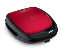 Croque gaufre Tefal SW341512 Snack Time Rouge avec 2 jeux de plaques