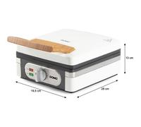 DOMO Gaufrier 4x7 avec thermostat, blanc DO9274W