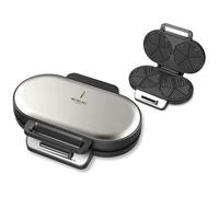 gaufrier double en acier inoxydable avec revêtement anti-adhésif i pour gaufres en forme de cœur i acier inoxydable i 1200 w i gau
