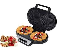 Gaufrier double mini en forme de cœur, Gaufrier fin avec surface antiadhésive Pour un nettoyage facile, Avec plaques antiadhésives