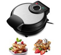 Gaufrier électrique 1200 W, machine à petit-déjeuner avec panneau en acier inoxydable et protection contre la surchauffe, grille-pain à sandwich avec 2 voyants de contrôle pour la maison Entreprise