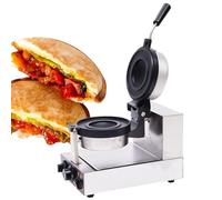 Gaufrier électrique 1300 W/2600 W, antiadhésif, pour hamburgers, glaces, poignée anti-brûlure, plaques antiadhésives, double