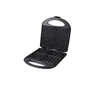 Gaufrier Electrique 1400W Double Plaque Revêtement Antiadhésif Noir