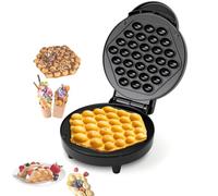 Gaufrier électrique à Bulles Antiadhésif,Gaufrier Rond de 7in - Prêt en Moins de 5 Minutes,Idéal pour Les Snacks, Les Cafés Ou La Maison