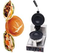 Gaufrier électrique à pression pour hamburgers, gaufrier électrique pour hamburgers, 1 200 W, presse à panini antiadhésive commerciale, avec contrôle de température de 122 à 572 °F, double 2