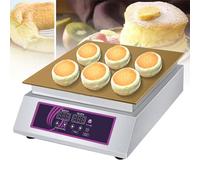 Gaufrier électrique à souffler - Crêpière commerciale avec contrôle de température de 0 à 260 °C pour la maison, le restaurant, la boulangerie et le snack-bar - Machine à tête unique